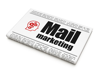 Image showing Newspaper with Mail Marketing Head