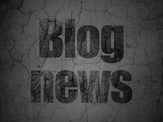 Image showing News concept: Blog News on grunge wall background