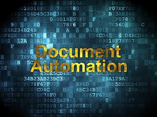 Image showing Finance concept: Document Automation on digital background