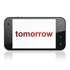 Image showing Time concept: Tomorrow on smartphone