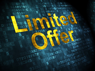 Image showing Finance concept: Limited Offer on digital background