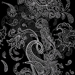 Image showing Paisley ornament  seamless background