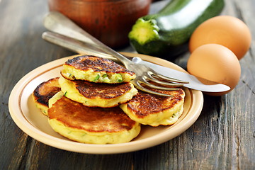 Image showing Fritters cream cheese and zucchini.  