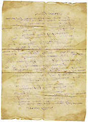 Image showing Old letter vintage grunge paper