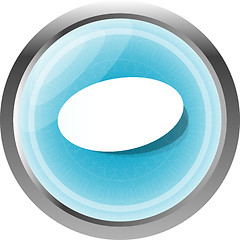 Image showing Web buttons for design, icon with empty blank white paper