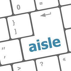 Image showing aisle words concept with key on keyboard