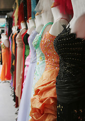 Image showing Evening gowns with sequins - fashion and beauty.