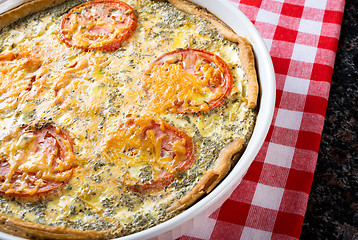 Image showing Tomato and Onion Quiche