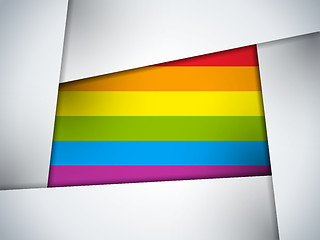 Image showing Square Glass Glossy Button Gay