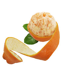 Image showing Partially Peeled Off Orange 