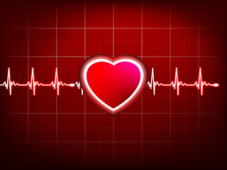 Image showing Abstract heart beats cardiogram. EPS 10
