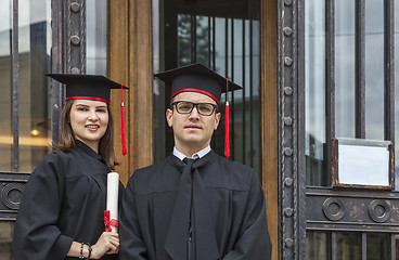 Image showing Portrait of a Couple in the Graduation Day