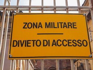 Image showing Militare zone