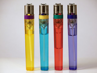 Image showing 4 Colored Lighters