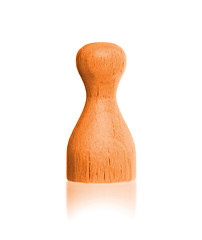 Image showing Wooden pawn with a solid color