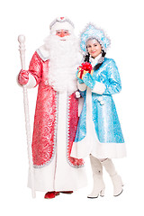 Image showing Russian Christmas characters Ded Moroz and Snegurochka