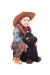 Image showing Smiling little cowboy