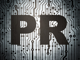 Image showing Marketing concept: circuit board with PR