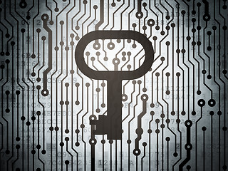 Image showing Protection concept: circuit board with Key