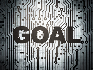 Image showing Marketing concept: circuit board with Goal