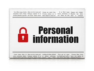 Image showing Privacy news concept: newspaper with Personal Information