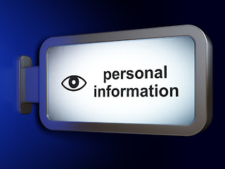 Image showing Security concept: Personal Information and Eye on billboard