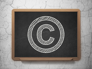 Image showing Law concept: Copyright on chalkboard background