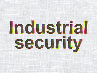Image showing Safety concept: Industrial Security on fabric texture background