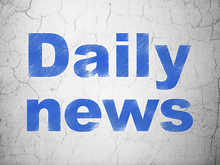 Image showing Daily News on wall background