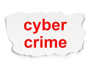 Image showing Privacy concept: Cyber Crime on Paper background