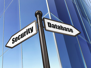 Image showing Protection concept: sign Database Security on Building