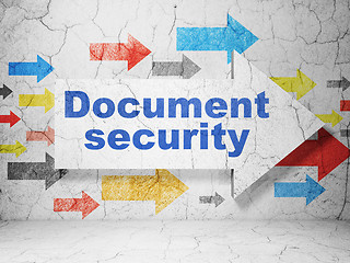 Image showing Arrow whis Document Security on grunge wall