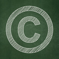 Image showing Law concept: Copyright on chalkboard background