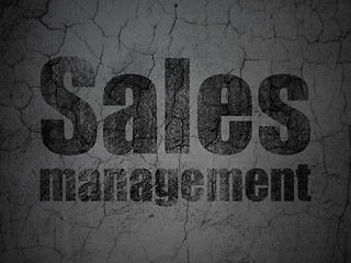 Image showing Marketing concept: Sales Management on grunge wall background