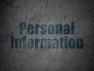Image showing Safety concept: Personal Information on grunge wall background