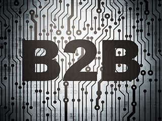 Image showing Finance concept: circuit board with B2b