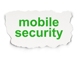 Image showing Safety concept: Mobile Security on Paper background