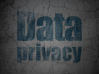 Image showing Data Privacy on grunge wall background