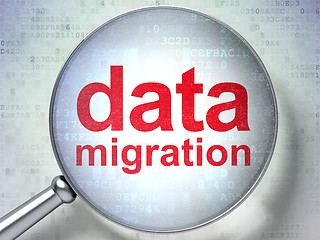 Image showing Data Migration with optical glass