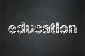 Image showing Education on chalkboard background