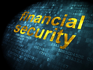 Image showing Safety concept: Financial Security on digital background