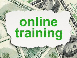 Image showing Education concept: Online Training on Money background