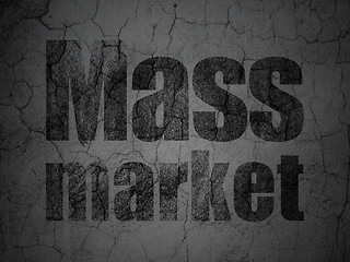 Image showing Marketing concept: Mass Market on grunge wall background