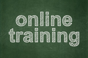 Image showing Education concept: Online Training on chalkboard background