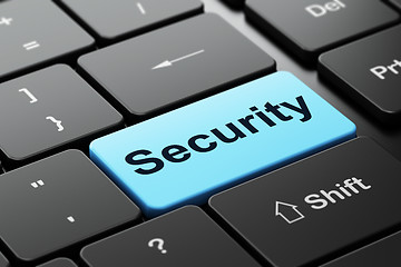 Image showing Privacy concept: Security on computer keyboard background