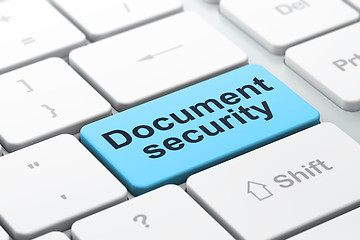 Image showing Protection concept: Document Security on computer keyboard