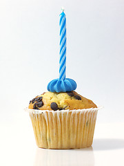 Image showing Happy Birthday(Blue Candle)