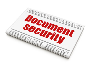 Image showing newspaper headline Document Security