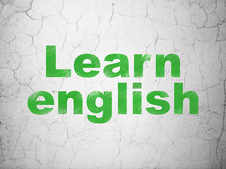 Image showing Education concept: Learn English on wall background