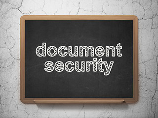 Image showing Privacy concept: Document Security on chalkboard background